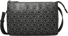 Calvin Klein CK Must Klein, Sac à Bandoulière Femme, Noir (Black Mono), Sacs Grandeur Nature Femme Naty Shop Default Title