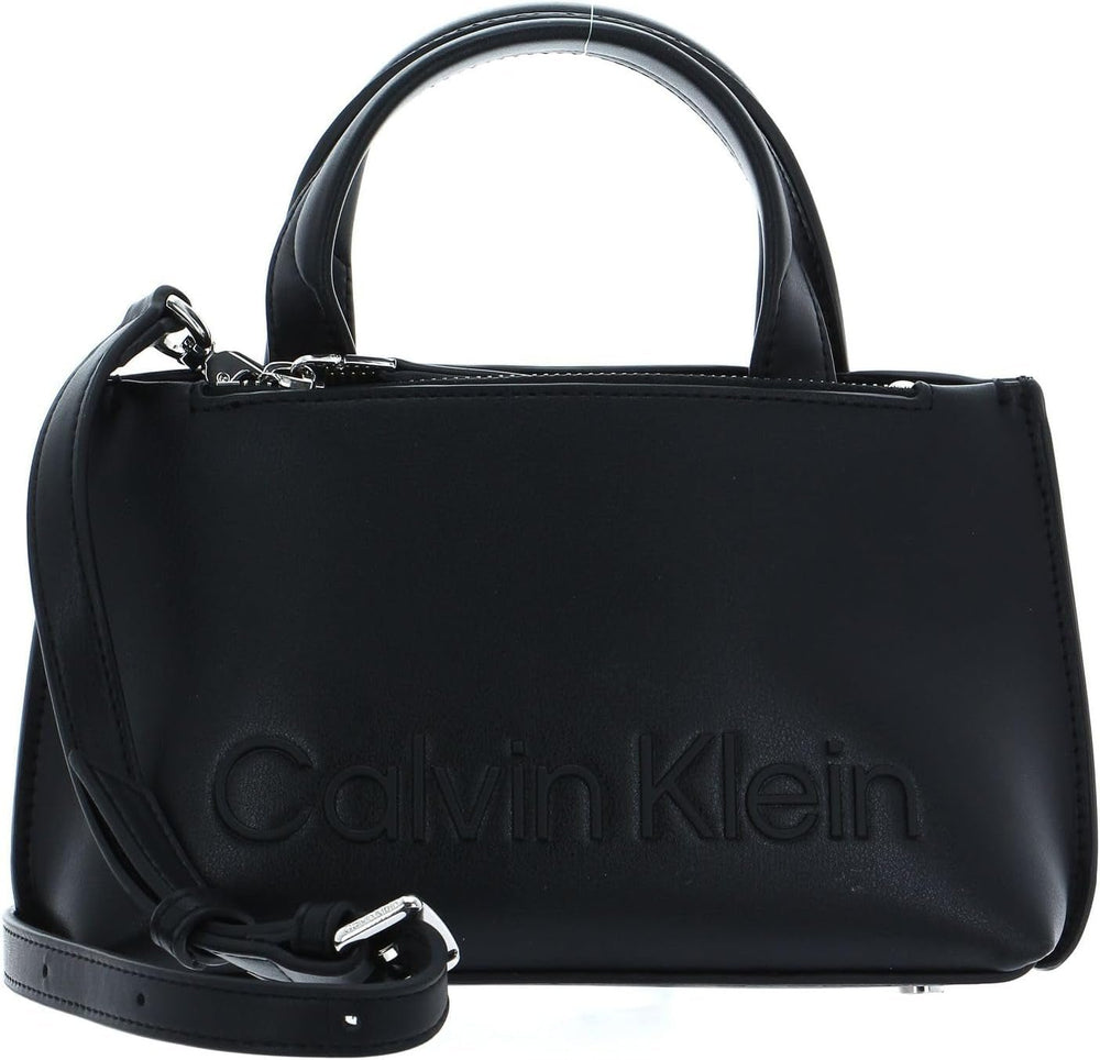Calvin Klein Ladies Ck Set Mini Tote K60k610167 Sac fourre-tout Femme Sacs Naty Shop Noir (Ck Black)