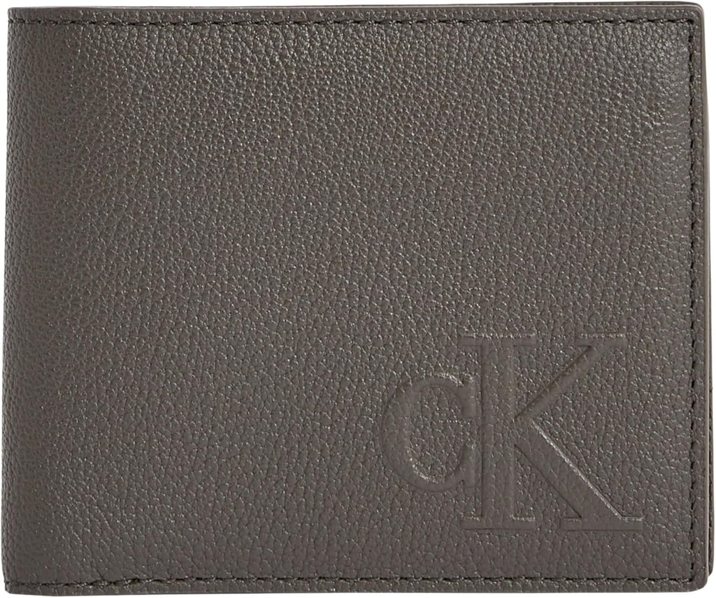 Calvin Klein Men's Sculpted Impression Billfod Cc Lv04g1022g Travel Accessories Bi-Fold Wallet Portofel Barbati Naty Shop Gri (Beluga) Os