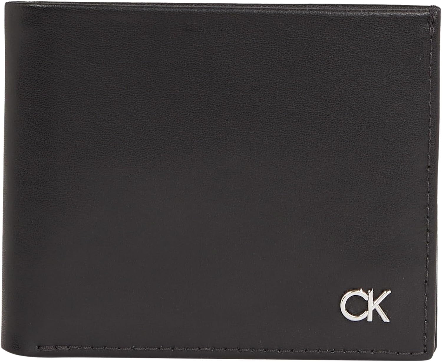 Calvin Klein METAL CK BIFOLD 6CC W/BILL Portefeuille pour homme, Noir (Ck Black), OS Portefeuille pour homme Naty Shop Default Title