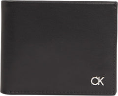 Calvin Klein METAL CK BIFOLD 6CC W/BILL Portefeuille pour homme, Noir (Ck Black), OS Portefeuille pour homme Naty Shop Default Title