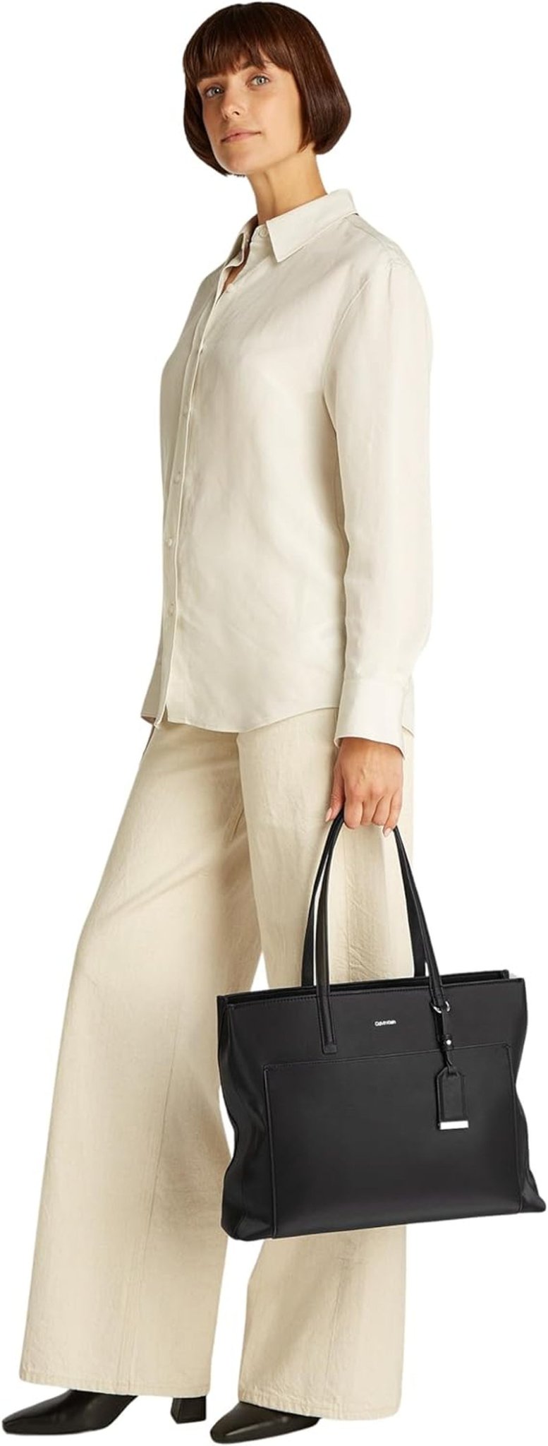 Calvin Klein Shopper Must Medium avec fermeture éclair, Noir (Ck Black), Taille unique Sacs femme Naty Shop