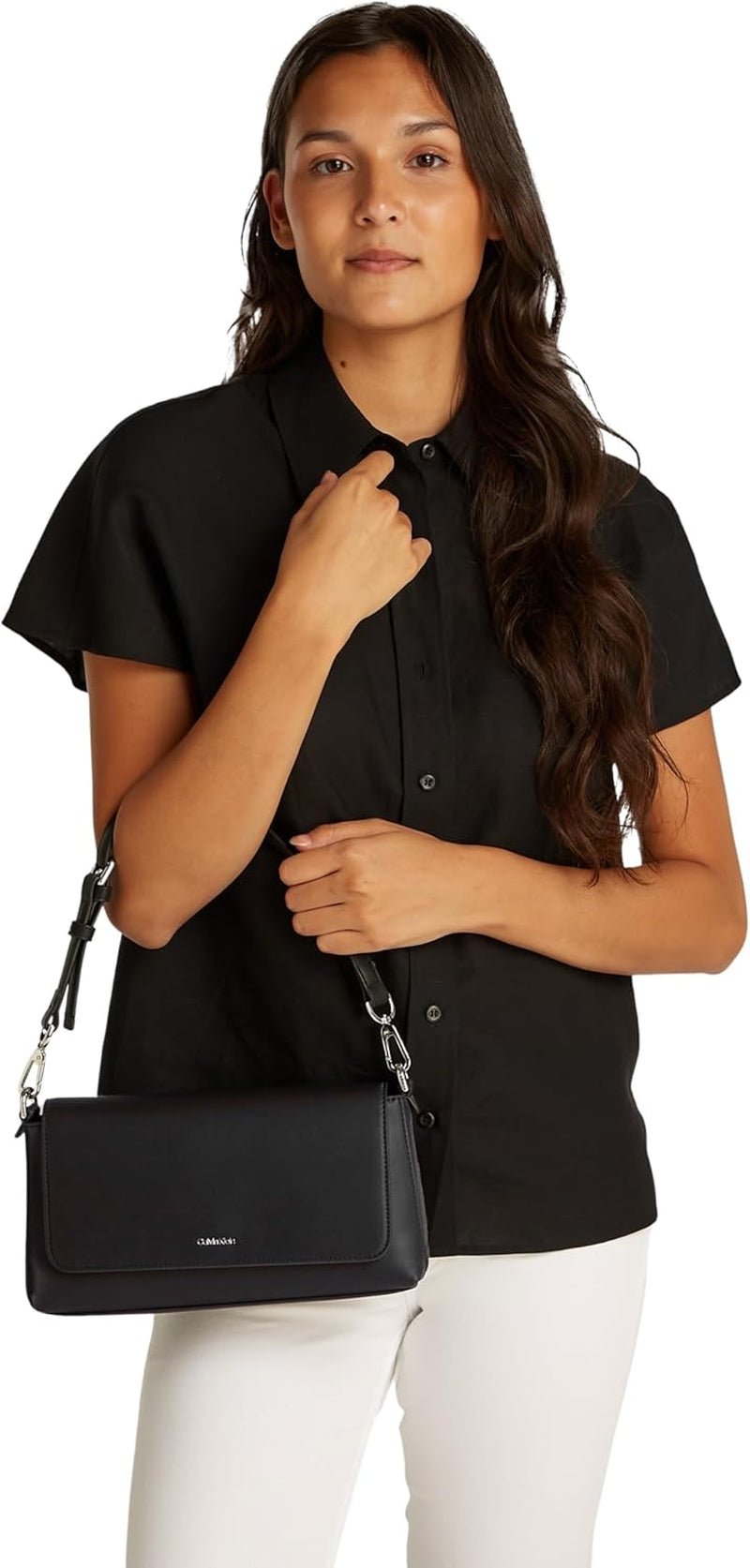 Calvin Klein Sac à Bandoulière Must Convertible Sangle Amovible, Noir (Ck Black), Taille Unique Genti Femei Naty Shop