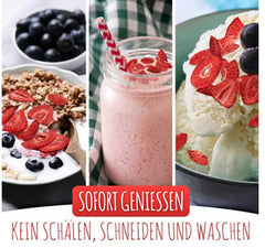 Fraises lyophilisées, 100g de fruits lyophilisés en tranches, non sucrés, chips de fraises fruitées, fraises séchées Produits déshydratés Naty Shop