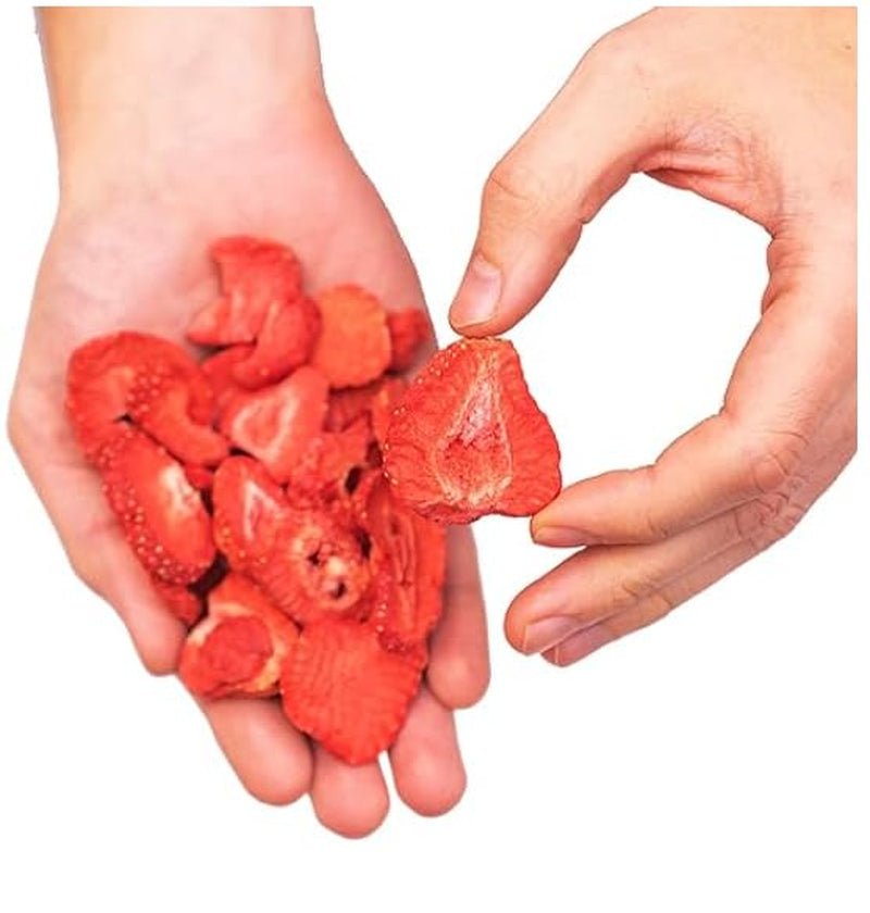 Fraises lyophilisées, 200g de fruits lyophilisés en tranches, non sucrés, chips de fraises fruitées, fraises séchées Produits déshydratés Naty Shop