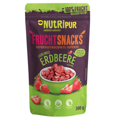 Fraises lyophilisées 300g : tranches de fraises séchées non sucrées - Fraises lyophilisées aux purs fruits, pleines de saveur : baies lyophilisées - Fruits secs NUTRIPUR Produits déshydratés Naty Shop 300 G (1 paquet) Fraises