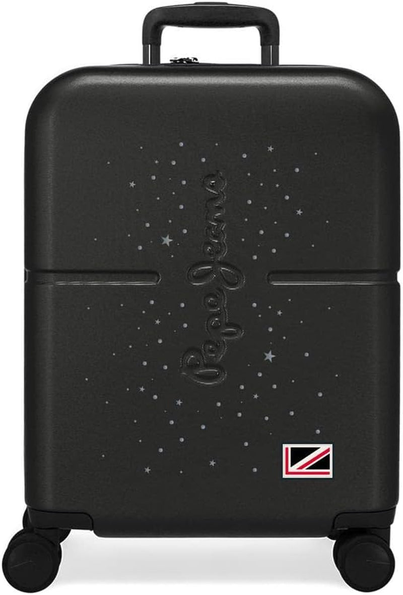 Cărucior de cabină Pepe Jeans Jane, 40 x 55 x 20 cm, negru, 40x55x20 cms, valiză de cabină Bagaje și echipament de călătorie Naty Shop Negru Valiza