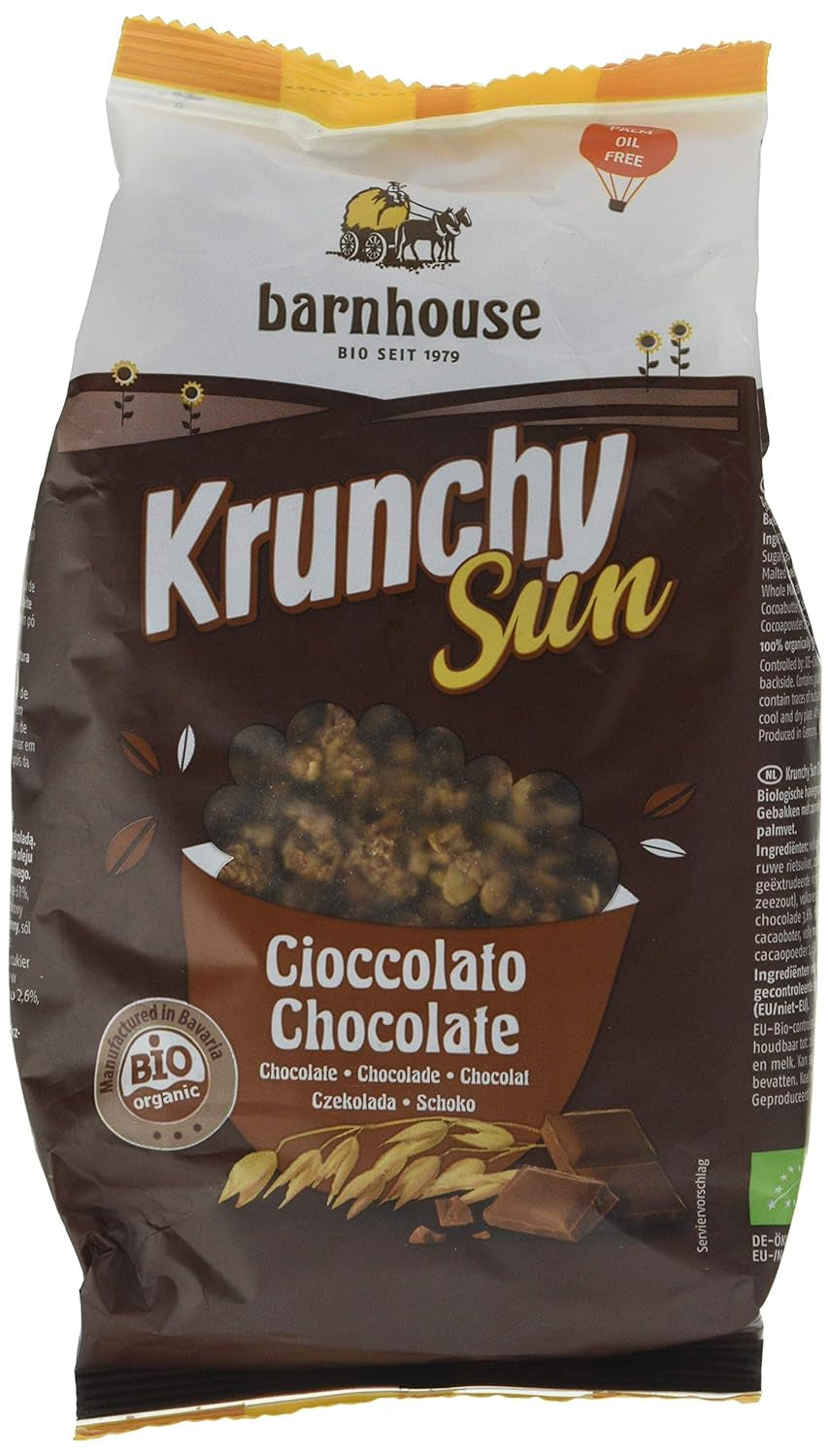 Barnhouse Krunchy Soleil | Muesli au chocolat | Écologique | Végétarien, 375 grammes