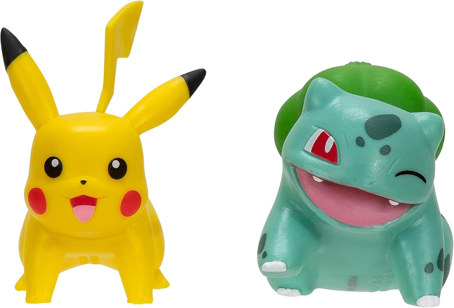 Pokémon PKW3586 - Pack de figurines de combat - Figurines officielles détaillées de Pikachu et Schiggy 5 cm chacune Figurines d'action Naty Shop Pikachu et Bisasam