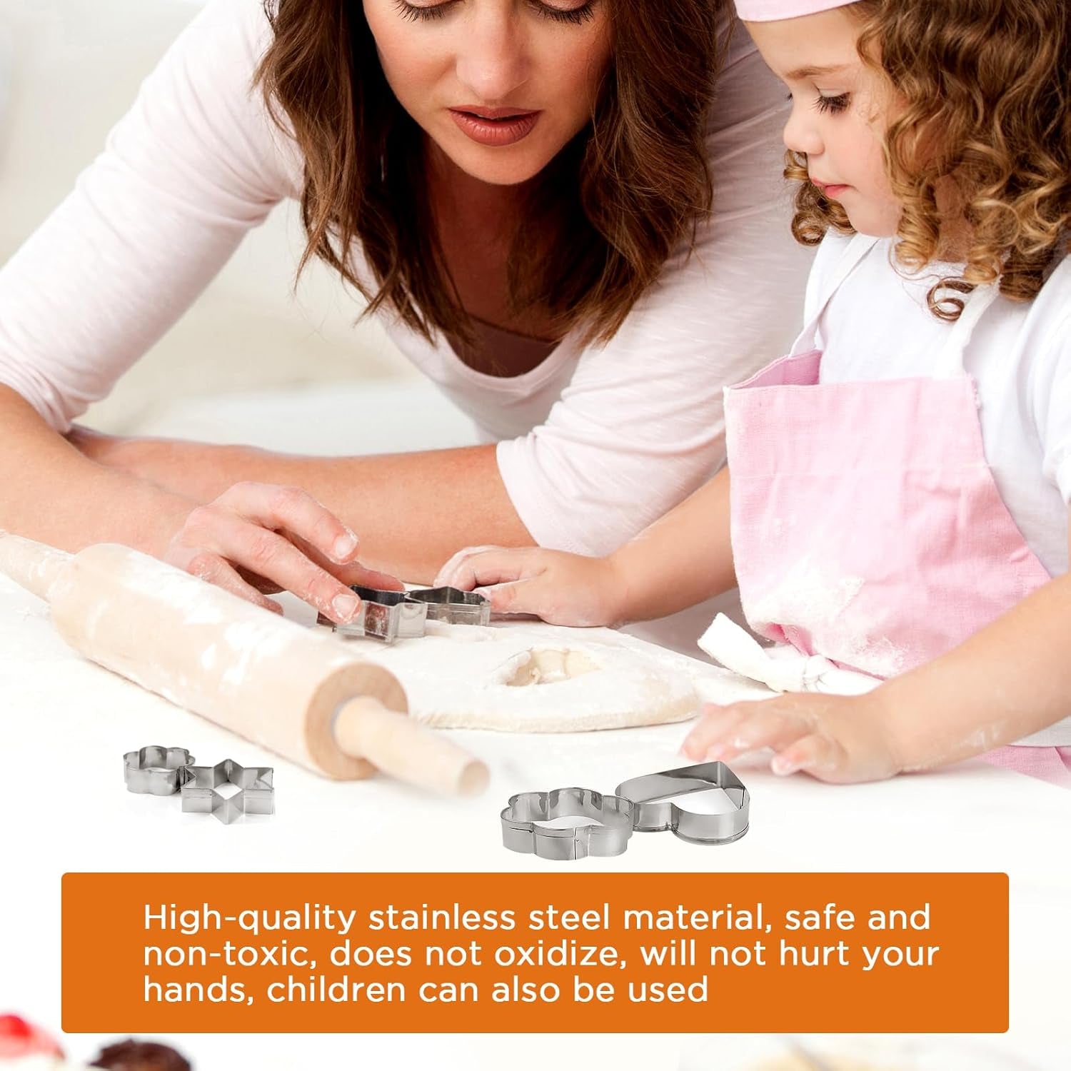 Lot de 12 emporte-pièces en inox pour décorer gâteaux, biscuits au sucre et biscuits