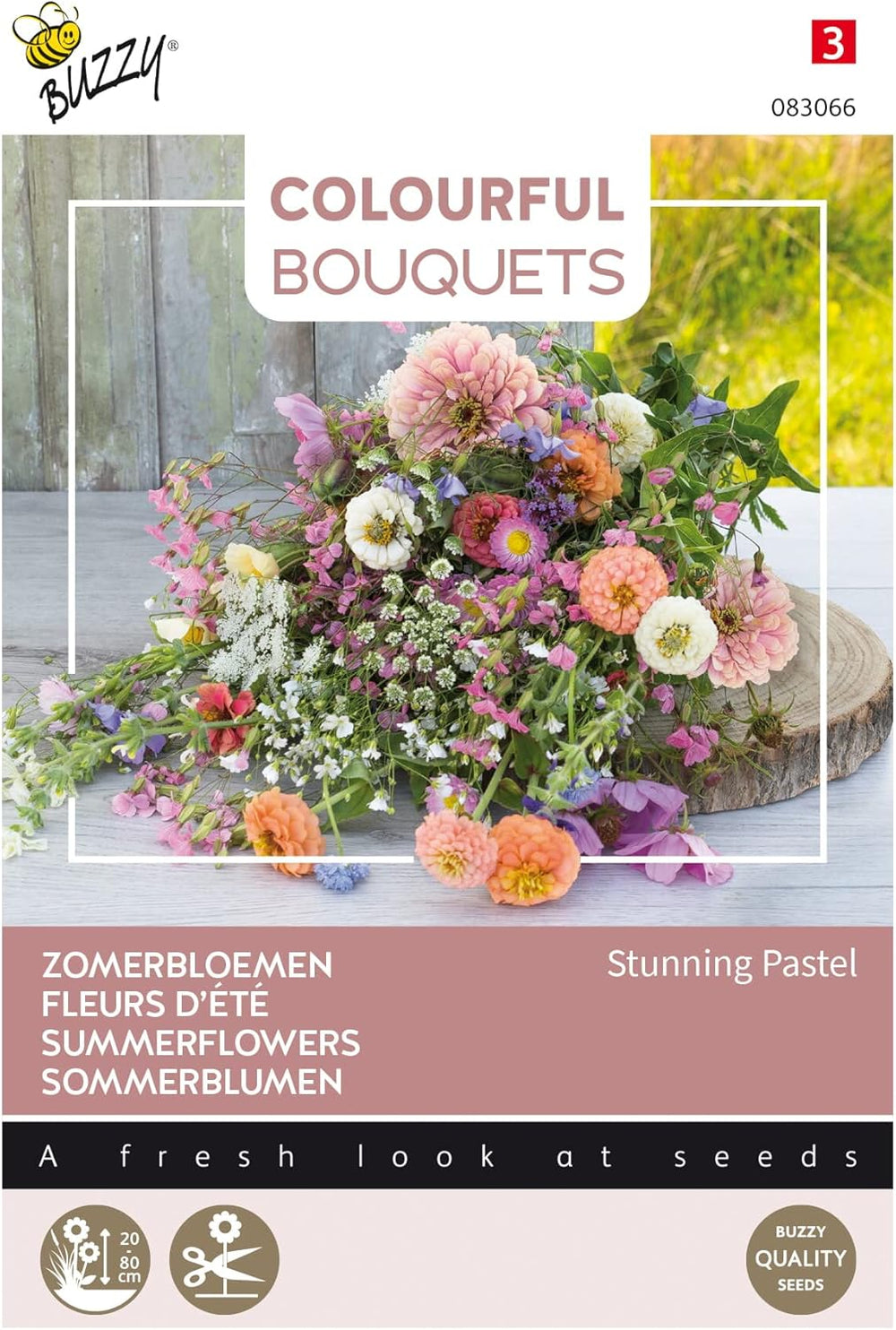 Bouquets colorés et vivants, étonnant mélange de pastels