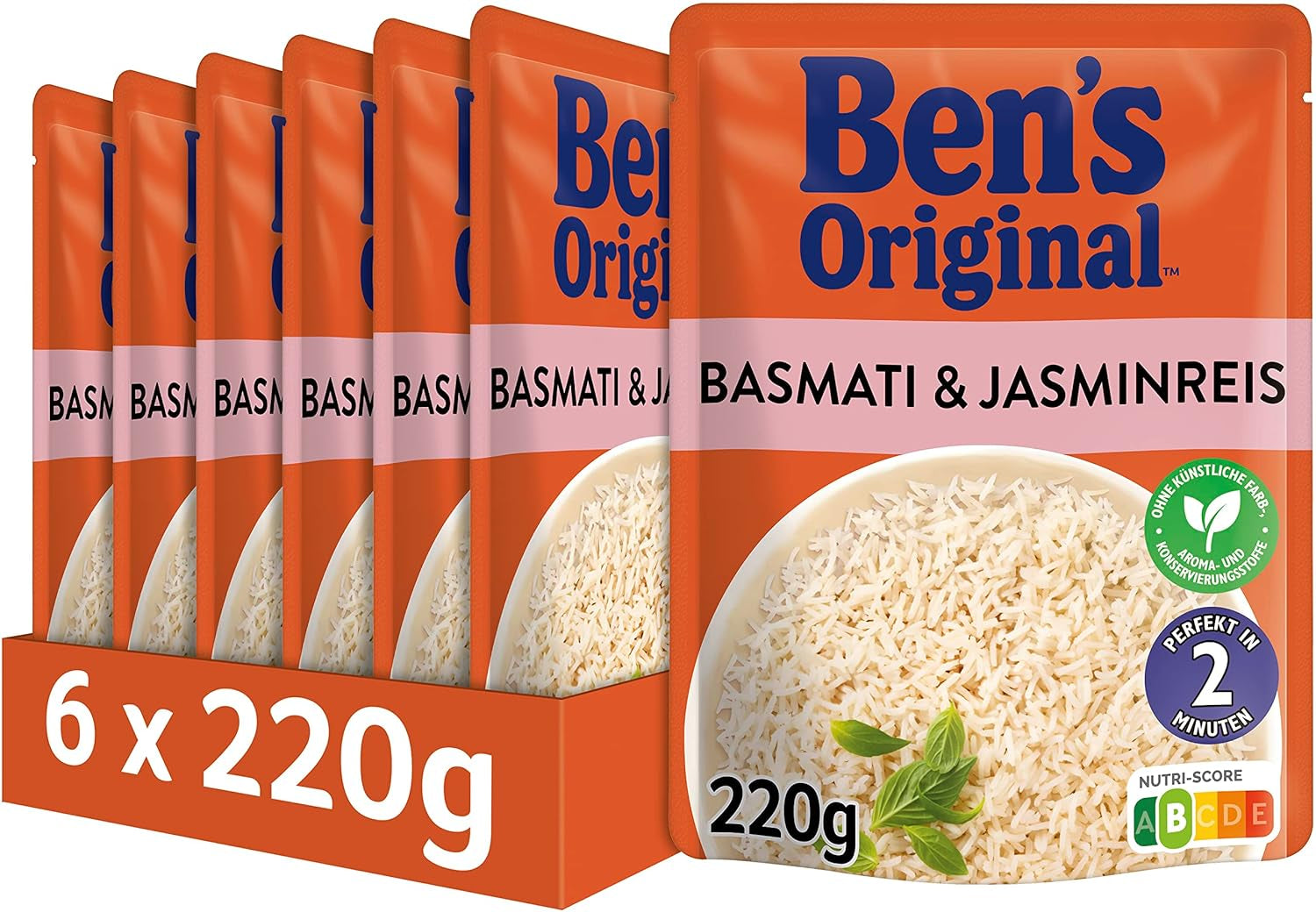 BEN'S ORIGINAL™ Riz basmati express 6 x 220 g