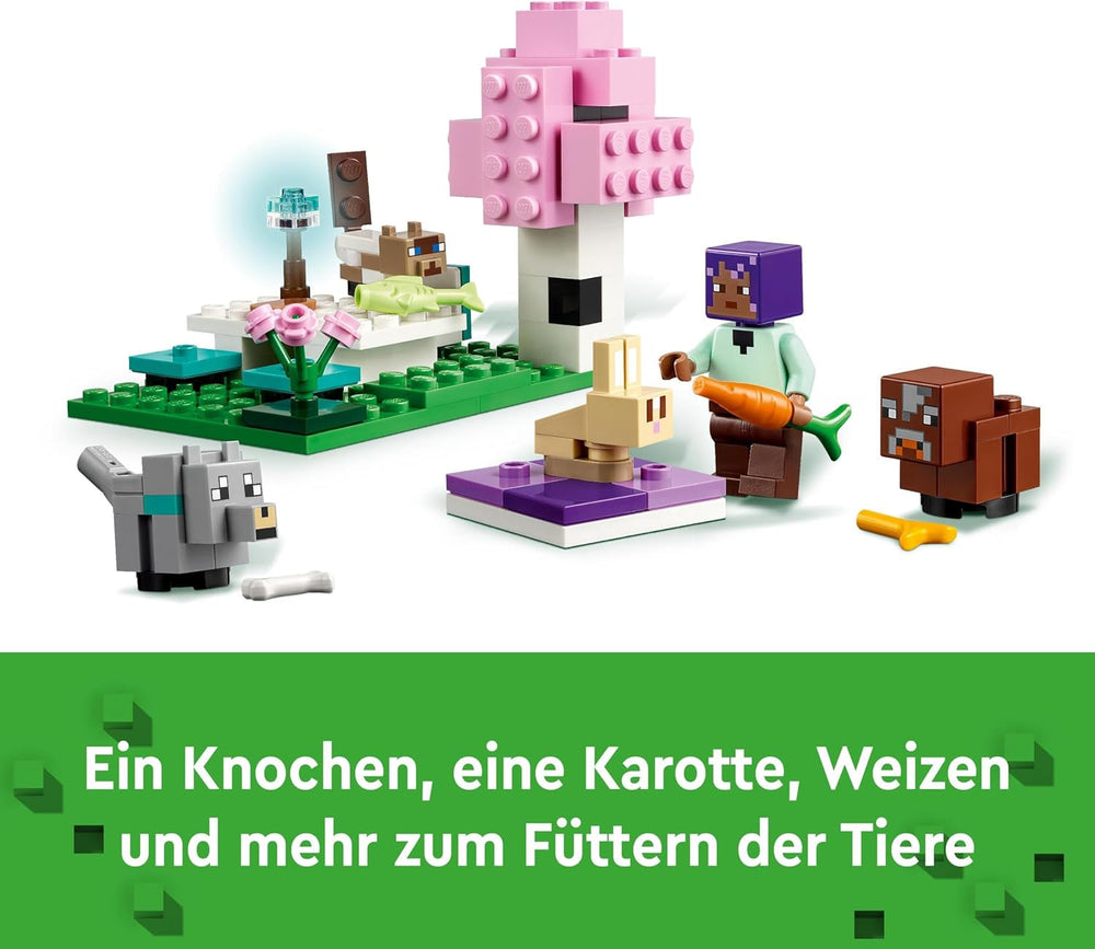 Figurine multi-animaux LEGO Minecraft Animal Sanctuary pour filles et garçons de 7 ans, cadeau pour enfants, ensemble de modèles de briques Biome des plaines 21253 Ensembles de construction Besuche den LEGO-Store