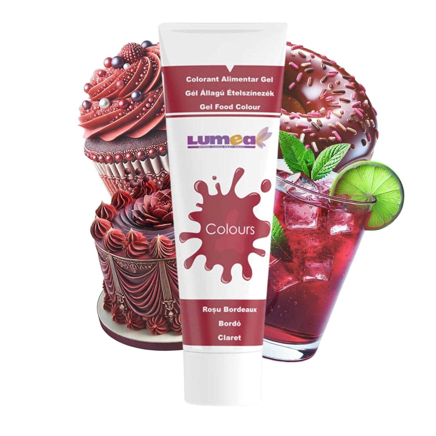 Dekozauber 24 Colorant Alimentaire Rouge, Gel, 30 g, Végétalien, Sans Sucre, Hautement Concentré, Colorant Alimentaire Rouge pour Fondant, Crème au Beurre, Boissons et Plus