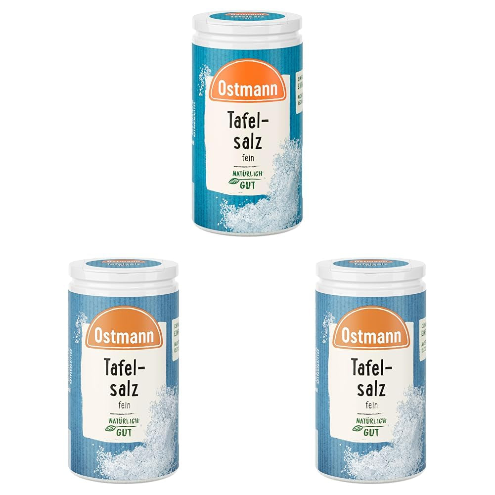 Ostmann Gewürze - Sel de table | Feines Speisesalz zum Nachsalzen | Mit praktischem Streuaufsatz | Ingrédients naturels | 90 g dans la Streudose
