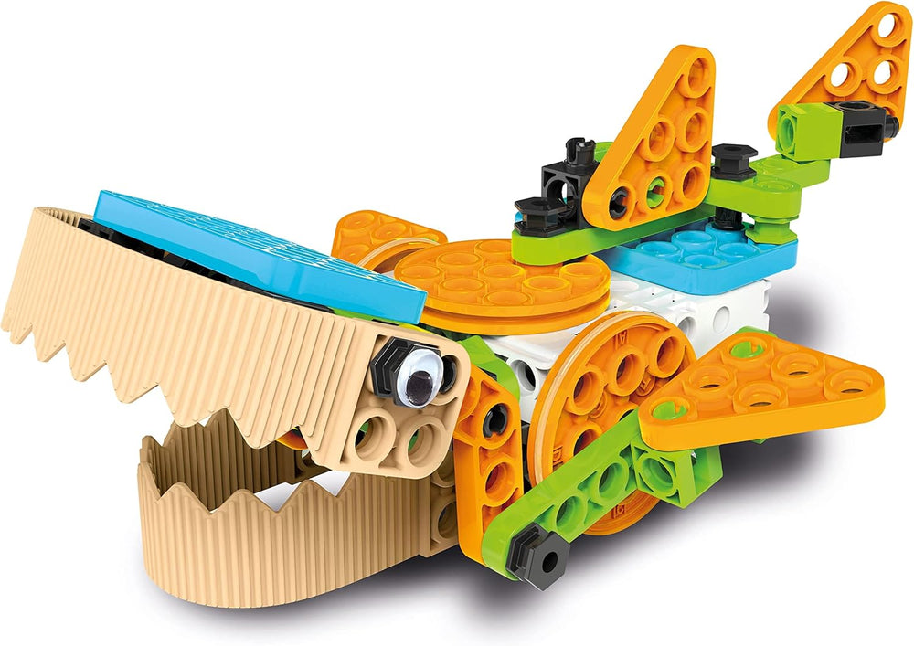 Clementoni 97860 Science & Play Build – Mechanics Junior Lustige Tiere, Bausatz for 8 Tiermodelle, Motorbetriebenes Konstruktionspielzeug for Kinder ab 6 ans Amazon Exclusive