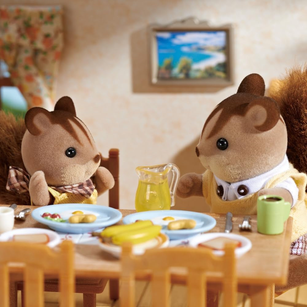 Sylvanian Families L4172 Famille d'écureuils en noyer - Figurines de maison de poupée