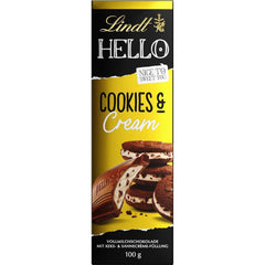 Lindt Hello Biscuits et chocolat à la crème | Barre 100g | Chocolat au lait fourré aux biscuits et à la crème | Barre de chocolat | Cadeau chocolat