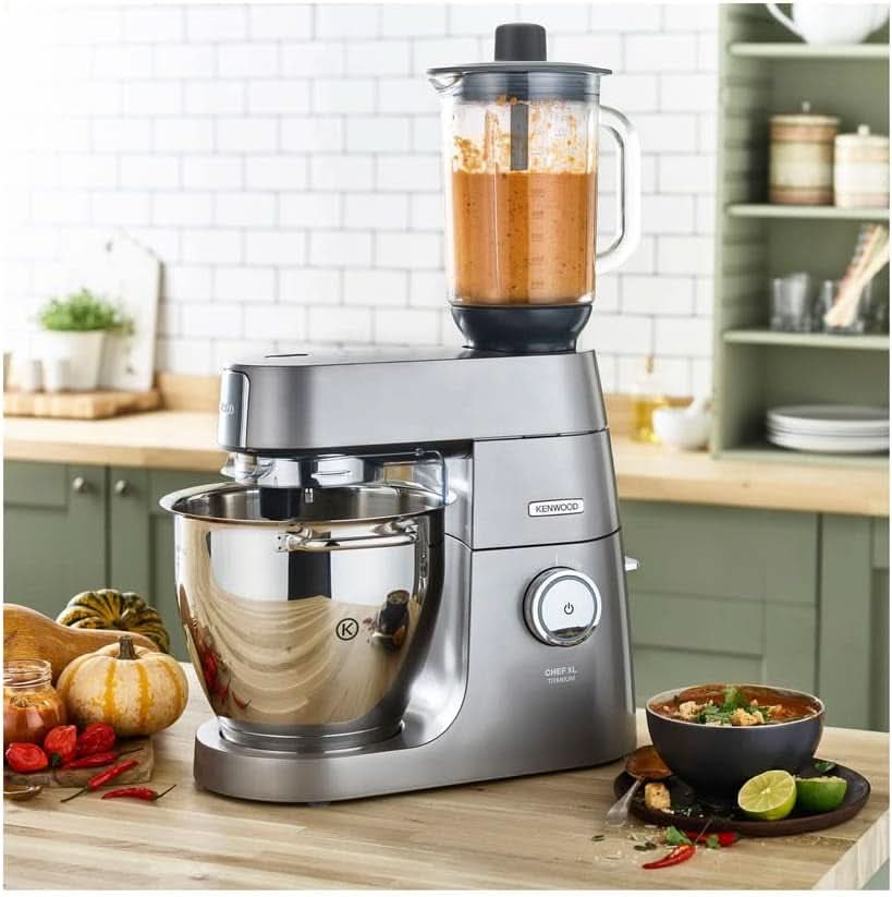 Robot culinaire Kenwood Chef KVC3110S, bol à mélanger en acier inoxydable 4,6 L mère et enfant Naty Shop