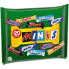 Packet Mix, Mars, Snickers, Bounty, Twix, Milky Way et autres Bonbons au chocolat Naty Shop 400 grammes Chocolat