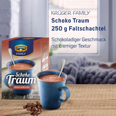 KRÜGER Family, Cacao en poudre pour chocolat chaud, 8 boîtes x 10 sachets, 8 x 250 grammes Cacao et Chocolat Chaud Naty Shop