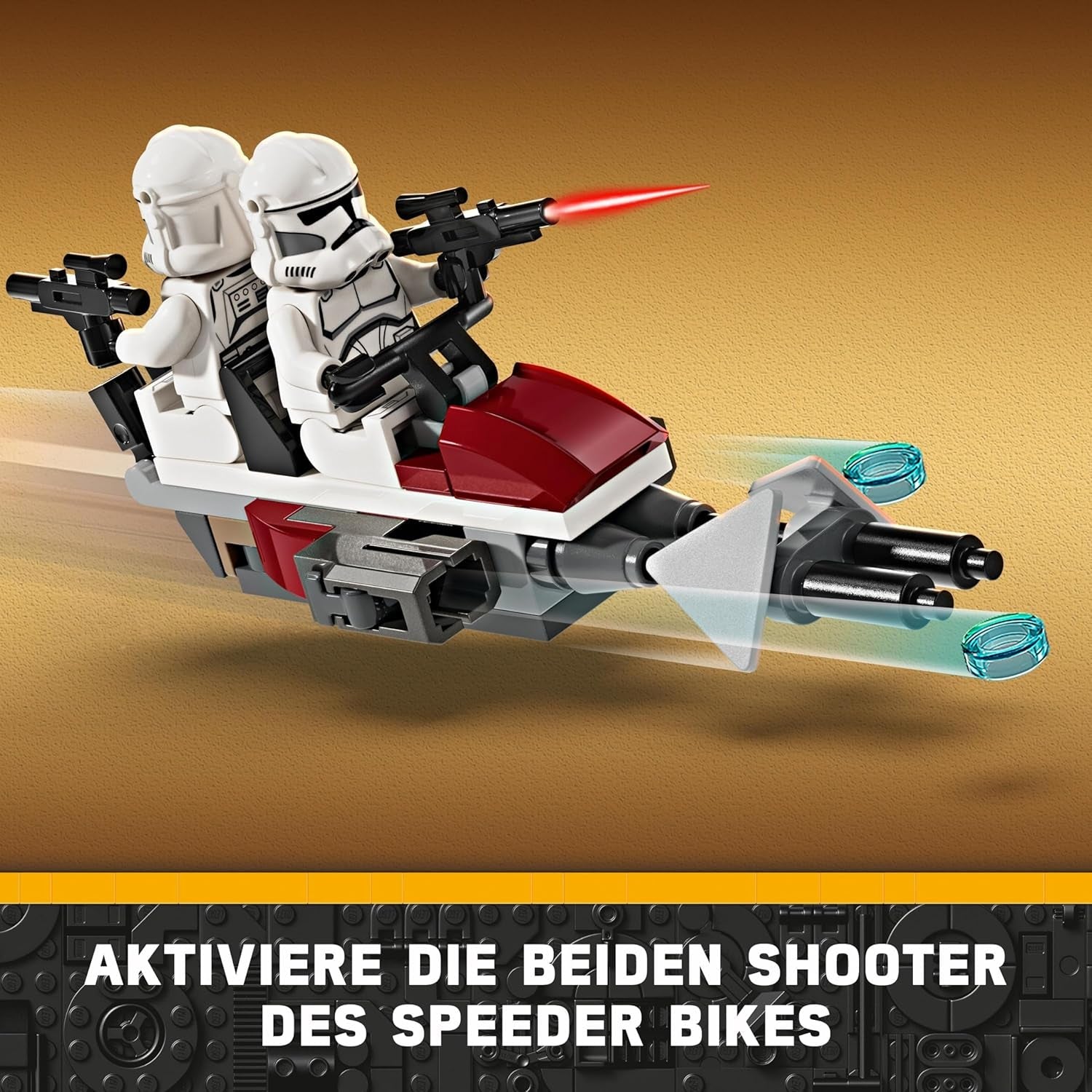 LEGO Star Wars 75372 Pack de combat Clone Trooper et Battle Droid, Incl. 4 figurines, 5 droïdes et une moto speeder avec un tireur - Jouets de construction pour garçons et filles à partir de 7 ans Jeux de construction Besuche den LEGO-Store