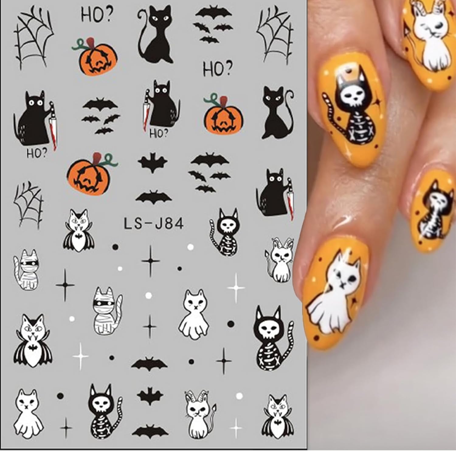 Autocollants pour ongles Halloween, 8 feuilles d'autocollants pour ongles Halloween, autocollants pour ongles, nail art, breloques pour ongles, accessoires pour ongles, design de Noël, Noël (type A)