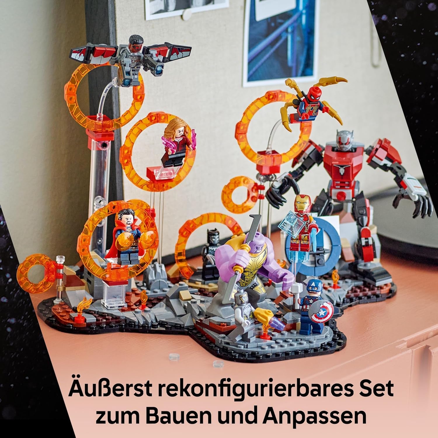 LEGO ǀ Marvel Avengers : Endgame Letzter Showdown - Jeu de construction avec 10 figurines, avec Captain America, Iron Man, Black Panther et Dr. Strange - Créations créatives pour jeunes et filles 76323
