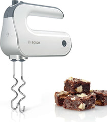 Bosch Handrührer Styline MFQ4835DE, 2X2 Rührbesen, 2 Edelstahl-Nethaken, Spülmaschinengeeignet, 575 W, Blanc Cuisine Naty Shop Blanc