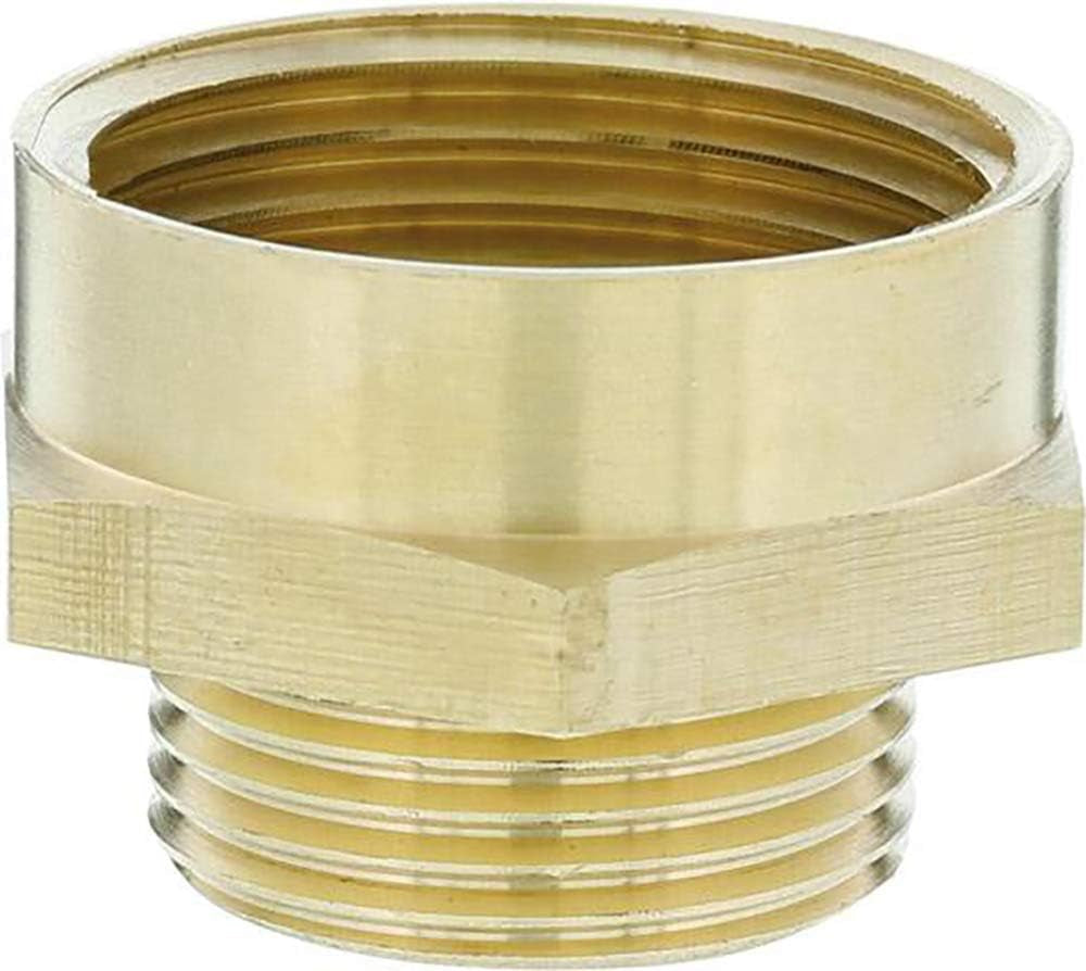 Raccord fileté en laiton Gardena : Connecteur en laiton pour raccordement des deux côtés, par ex. aux pompes, filetage de tuyau 26,5 mm (G 3/4 pouce) (7260-20)