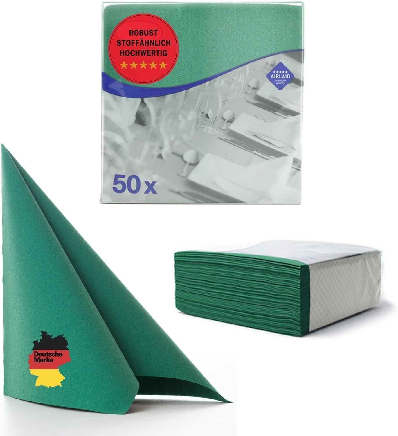 50 Serviettes Aroba Airlaid Aspect Textile 19 COULEURS 40X40 Cm 1/4 Pli Serviettes de Mariage Aspect Textile de Haute Qualité pour Anniversaires Hôtel Restauration Vacances Noël Mariage Rose