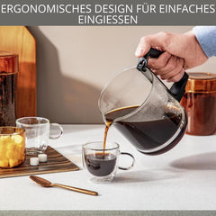 Machine à expresso à filtre Krups T8, 850 watts, arrêt automatique, 8 à 12 tasses, capacité 1 L, filtre permanent, interrupteur marche/arrêt lumineux, facile à utiliser, noir, KM4689