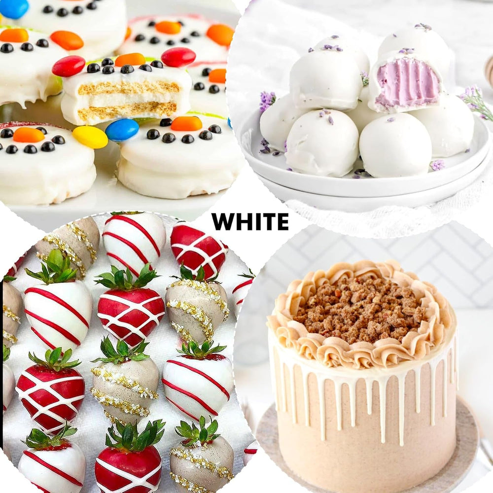 Colorant alimentaire liposoluble – Colorant alimentaire à base d'huile pour chocolat, crème au beurre, bonbons, glaçage – Colorant alimentaire concentré à base d'huile pour la pâtisserie, la cuisine, le fondant (blanc, 88 ml)