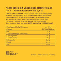 Biscuits croquants au cacao et crème au chocolat noir, paquet de 14, pour le stockage ou la vente (14 x 190 g)