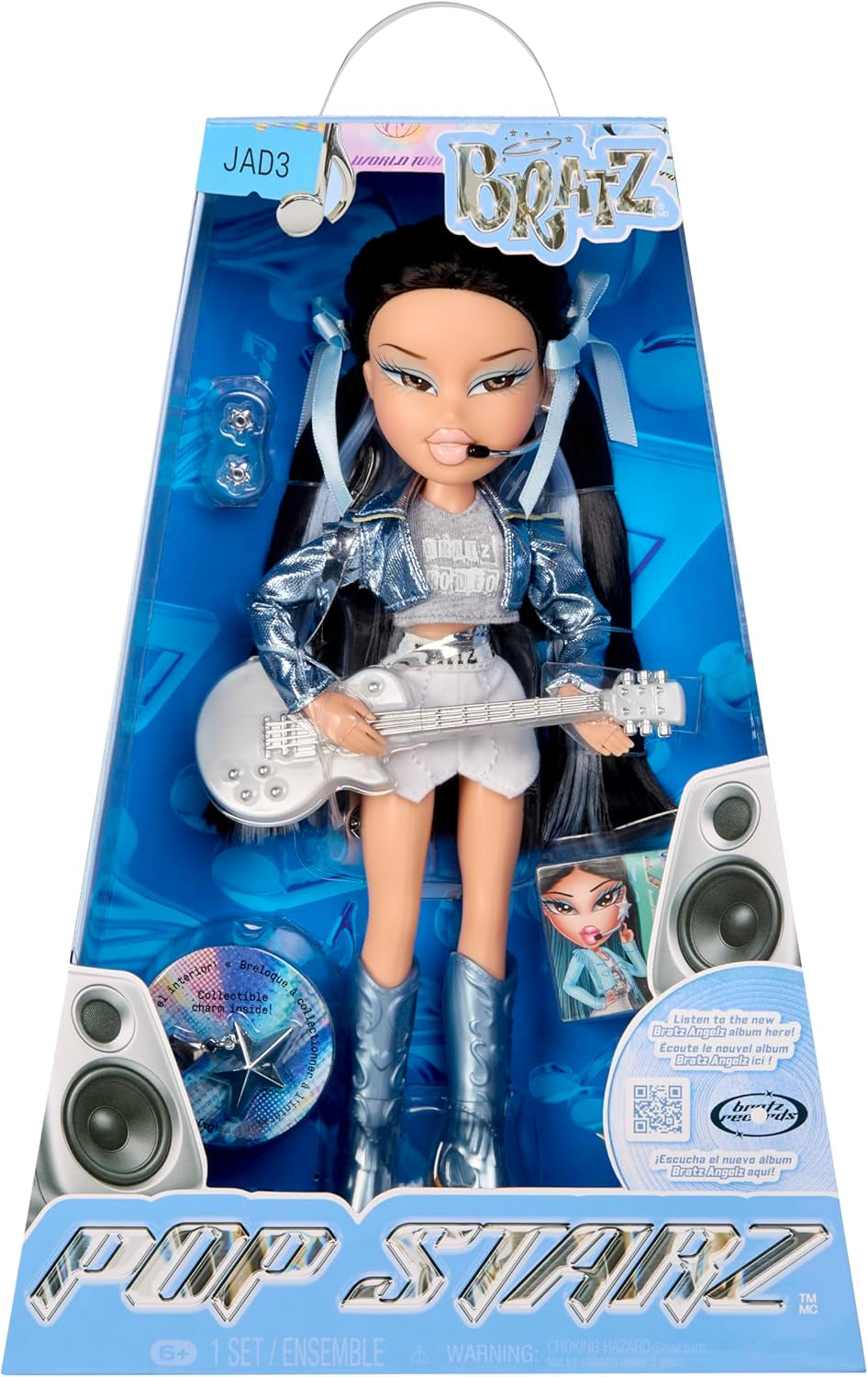 BRATZ Pop Starz Yasmin – Modepuppe mit Anhänger zum Sammeln, Outfit et Musikzubehör