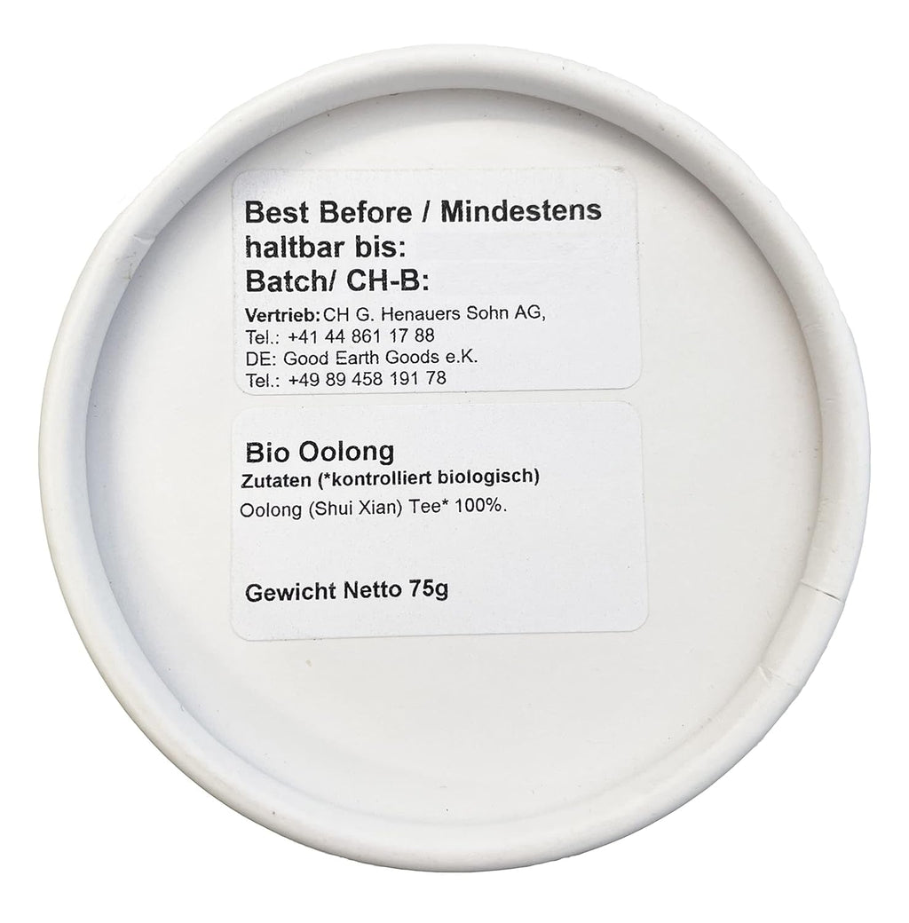 Oolong organic (Shui Xian), pachet de 1 (1 x 75 g)