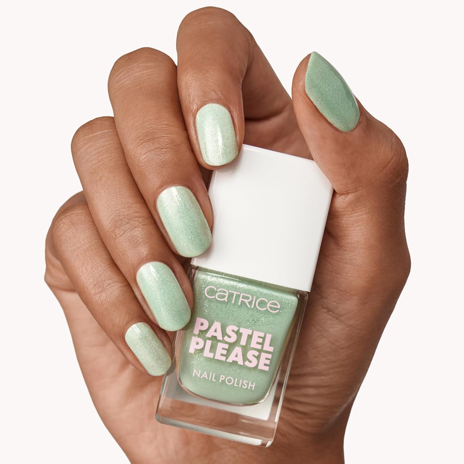 Catrice Pastel Please Vernis à ongles 040 Mint Breeze Vert clair Vernis à ongles pailleté profondément coloré hautement pigmenté Vegan 10,5 ml