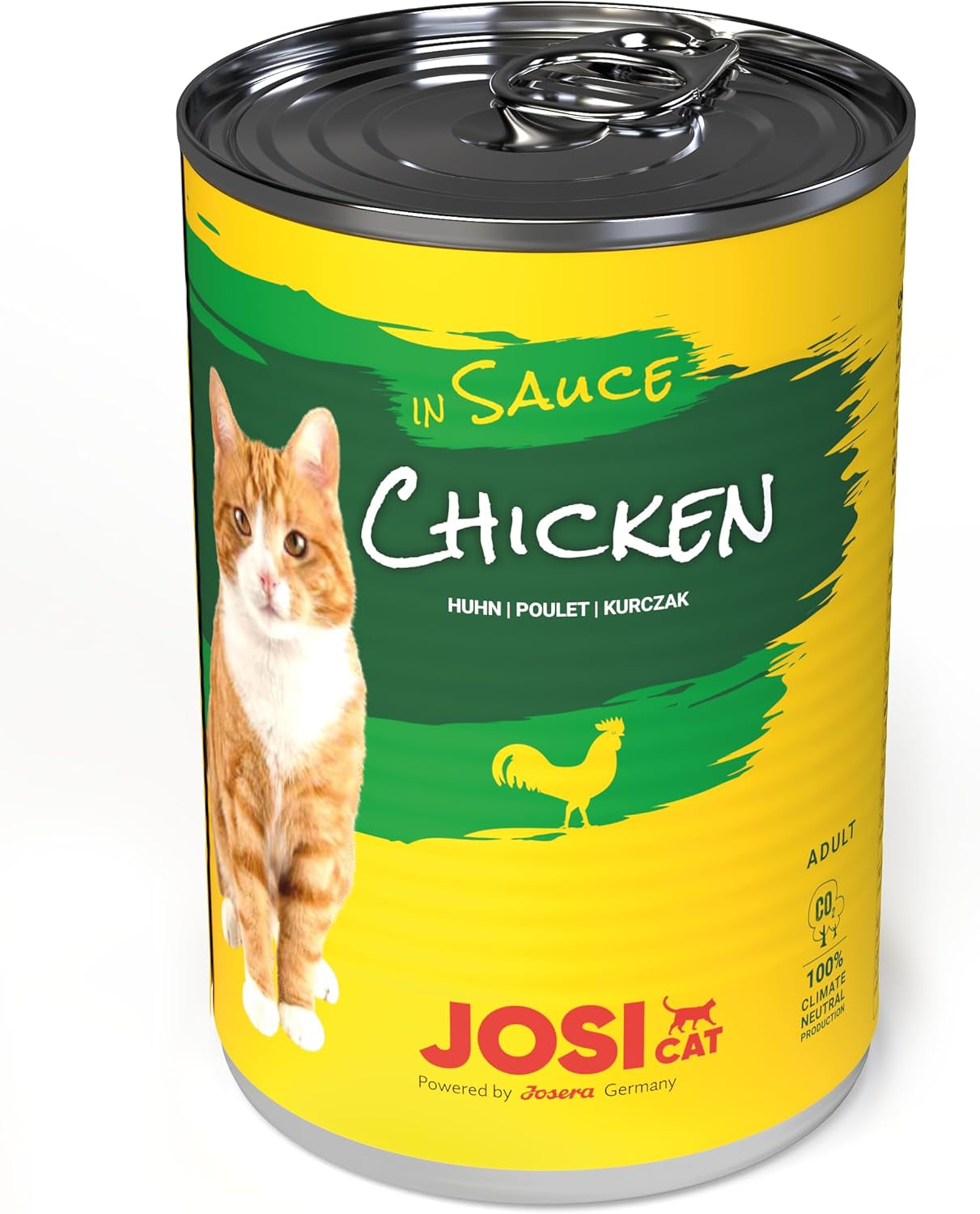 JosiCat Poulet en Sauce (12 x 415 g) | Adulte | Nourriture humide premium pour chats adultes | Poulet en sauce | Vitamine D3 et E | Propulsé par JOSERA | Nourriture humide pour chats | Aliment complet | Paquet de 12