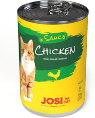 JosiCat Poulet en Sauce (12 x 415 g) | Adulte | Nourriture humide premium pour chats adultes | Poulet en sauce | Vitamine D3 et E | Propulsé par JOSERA | Nourriture humide pour chats | Aliment complet | Paquet de 12