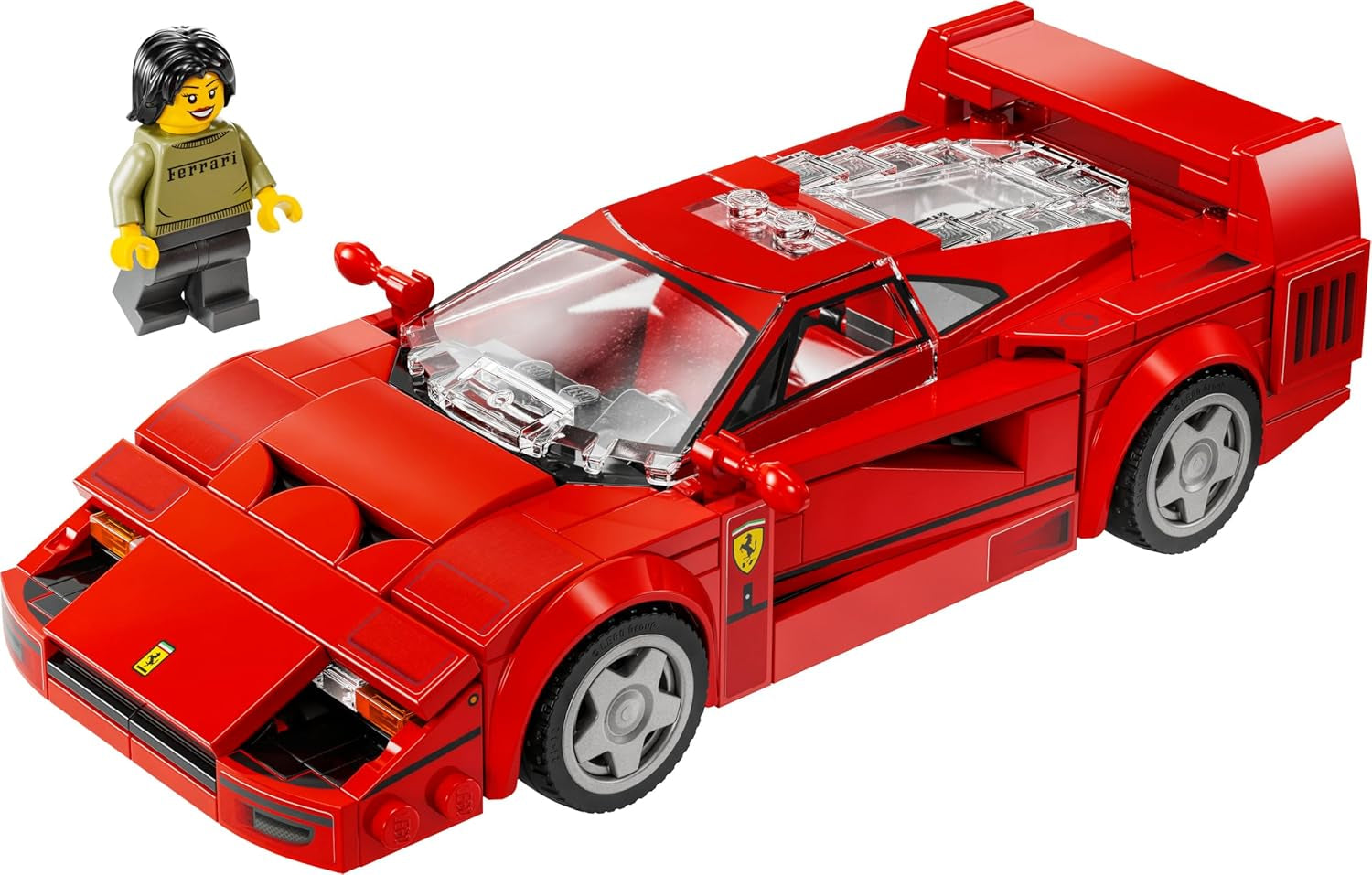 LEGO Speed Champions Ferrari F40 Super voiture de sport, ensemble de jeu avec voiture jouet à construire et pilote de figurine, ensemble de construction de collection pour enfants, cadeau pour garçons et filles 76934 Ensembles de construction Besuche den LEGO-Store