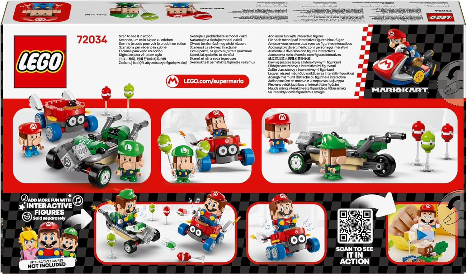 LEGO Mario Kart - Bébé Mario contre. Baby Luigi Nintendo Collectible Figures 2 Speedmen à construire Jouet Cadeau pour garçons, filles et joueurs à partir de 8 ans Adventure Toy 72034 Jeux de construction Besuche den LEGO-Store