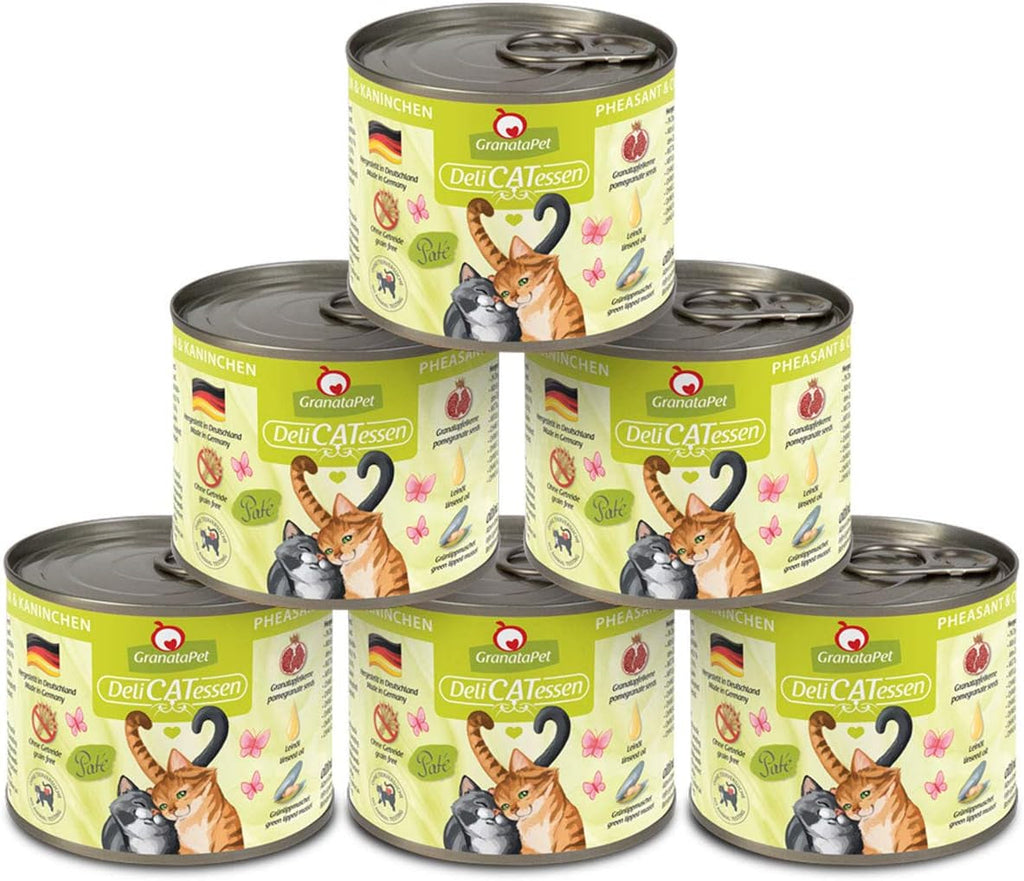 Granatapet Delicatessen Chicken PUR, hrană umedă pentru pisici, hrană fără cereale & fără zahăr adăugat, hrană pentru pisici cu conținut ridicat de carne & uleiuri de înaltă calitate, 6 X 400 G