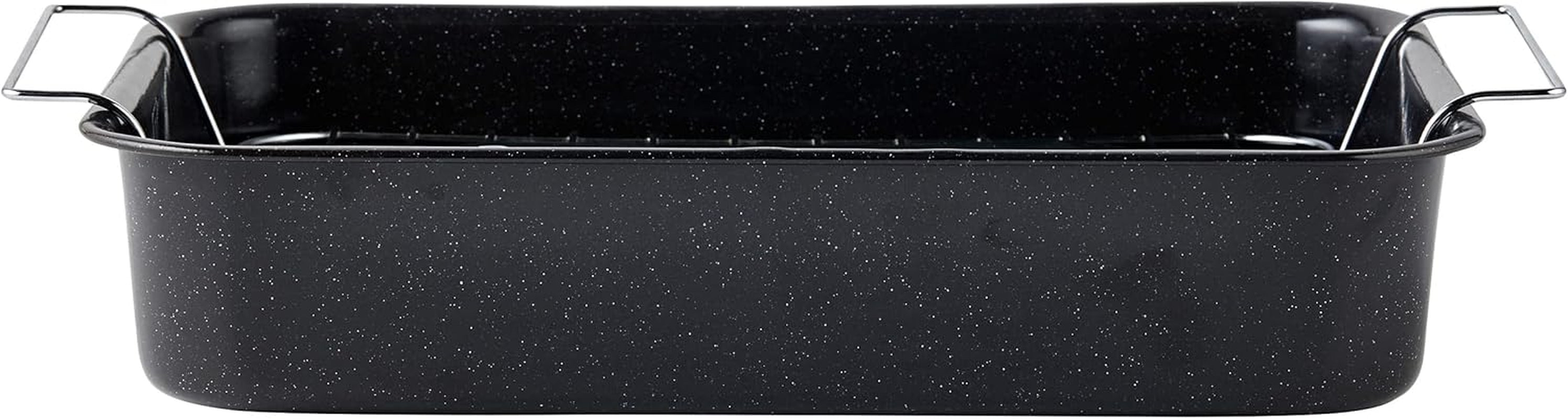 Russell Hobbs CW9161 Romano 34Cm Bräter en émail - Mit Gitter, Rechteckige Auflaufform Mit Rost, Spülmaschinenfest Ofenform, Grill Auflaufform, Bratform Für Backofen Ofenbeständig Bis 230 Degree Moules et plateaux pour la cuisson Naty Shop