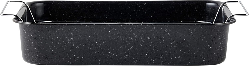 Russell Hobbs CW9161 Romano 34Cm Bräter en émail - Mit Gitter, Rechteckige Auflaufform Mit Rost, Spülmaschinenfest Ofenform, Grill Auflaufform, Bratform Für Backofen Ofenbeständig Bis 230 Degree Moules et plateaux pour la cuisson Naty Shop