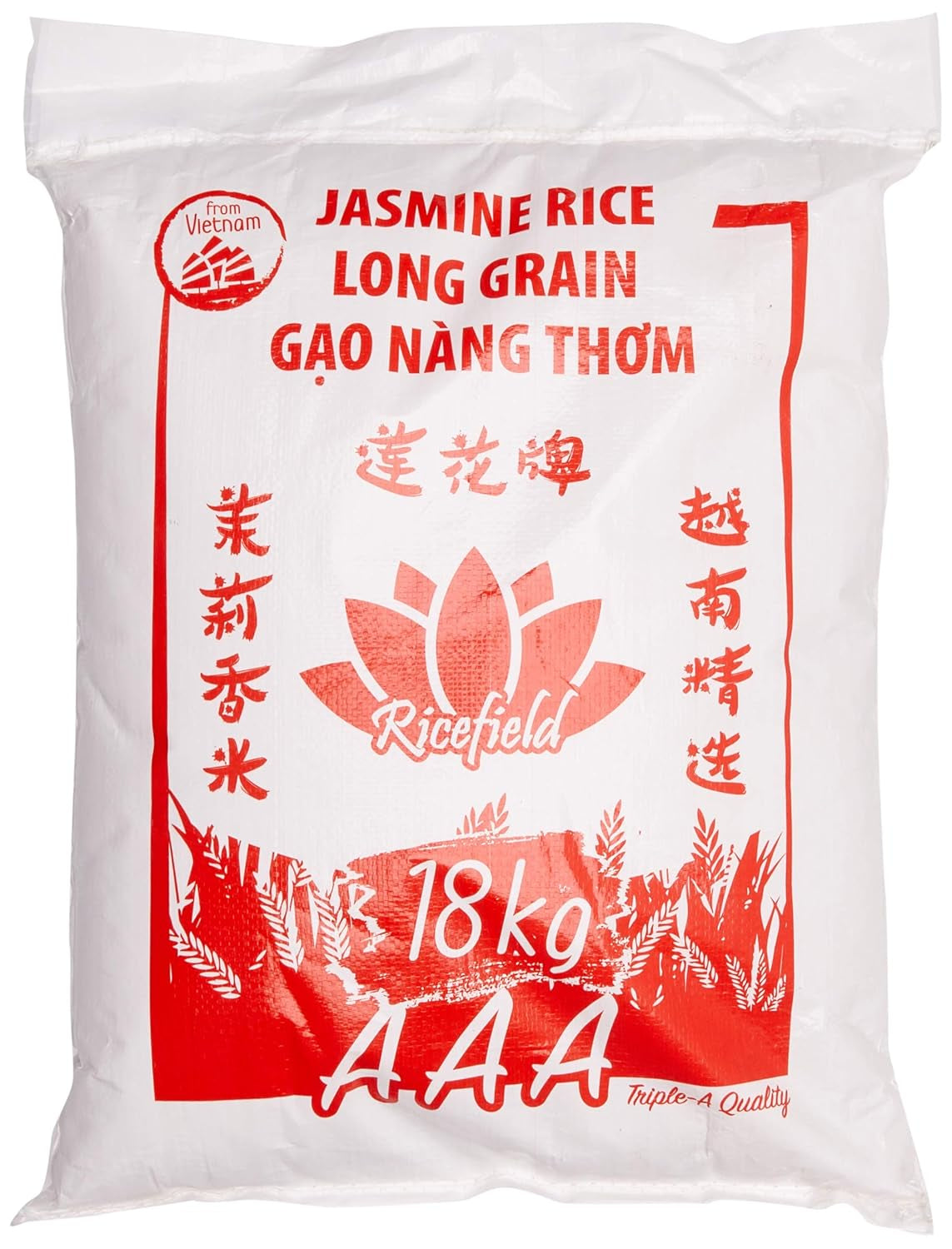 RICEFIELD Jasmin 100% riz à grains longs, 1 kg