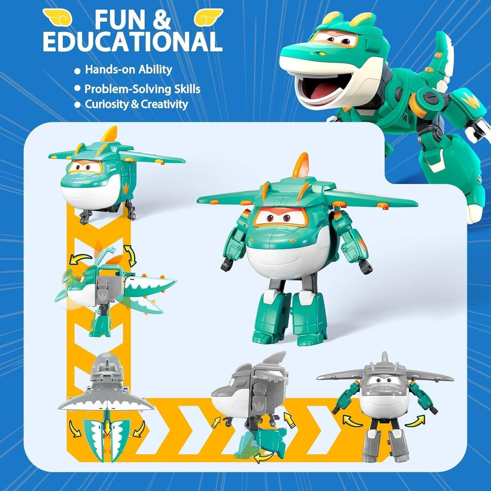 Super Wings EU770447 - Transforming Tino & Pet, figurine jouet transformable env. 14,5 cm et animal mesurant env. 4,3 cm, pour les enfants de plus de 3 ans Figurines Naty Shop