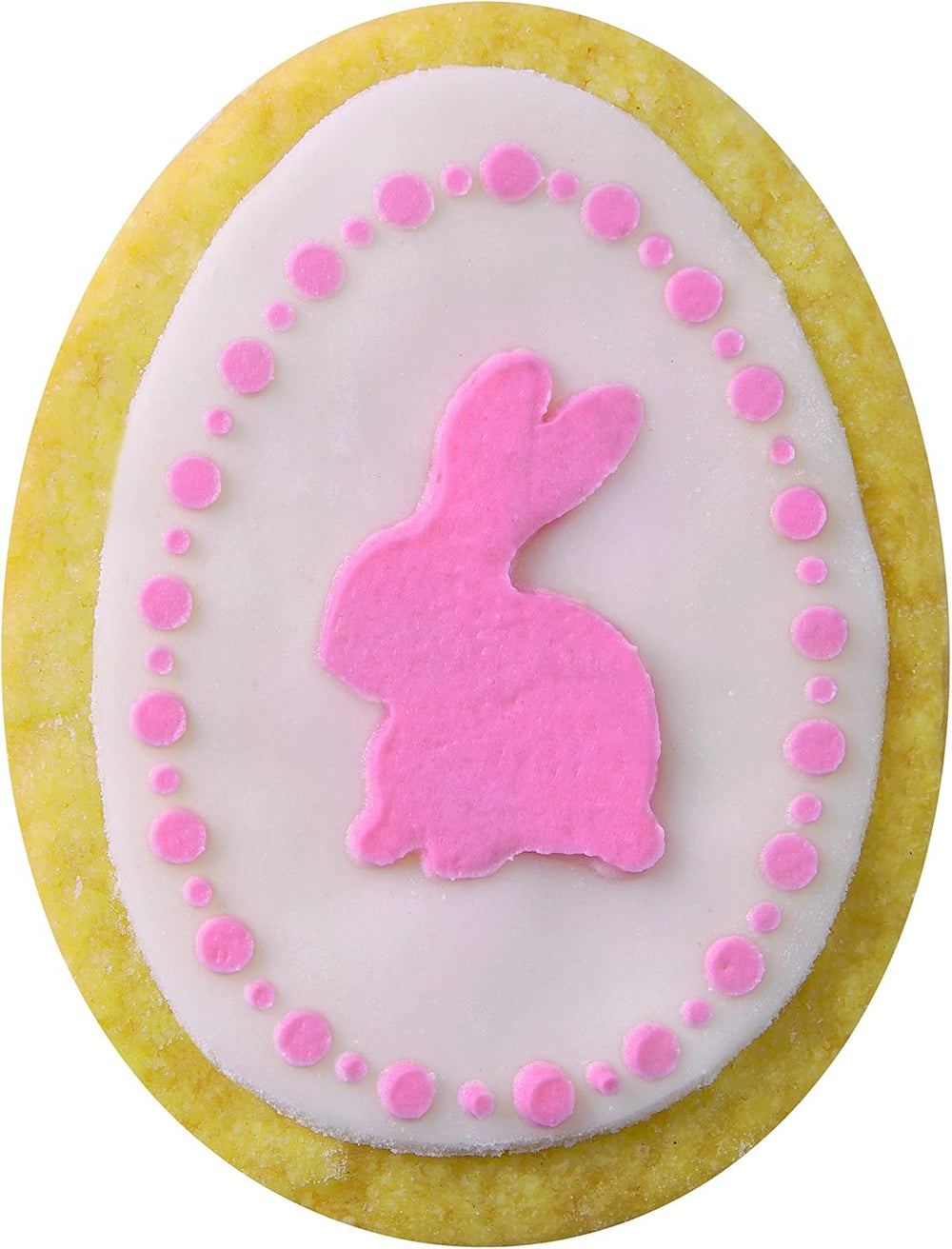 Dr. Oetker Éplucheur d'œufs, comprenant 4 modèles décoratifs de la série Golden Easter, un moule à biscuits et à biscuits (couleur : argent, blanc), quantité : 1 x ensemble de 5 pièces