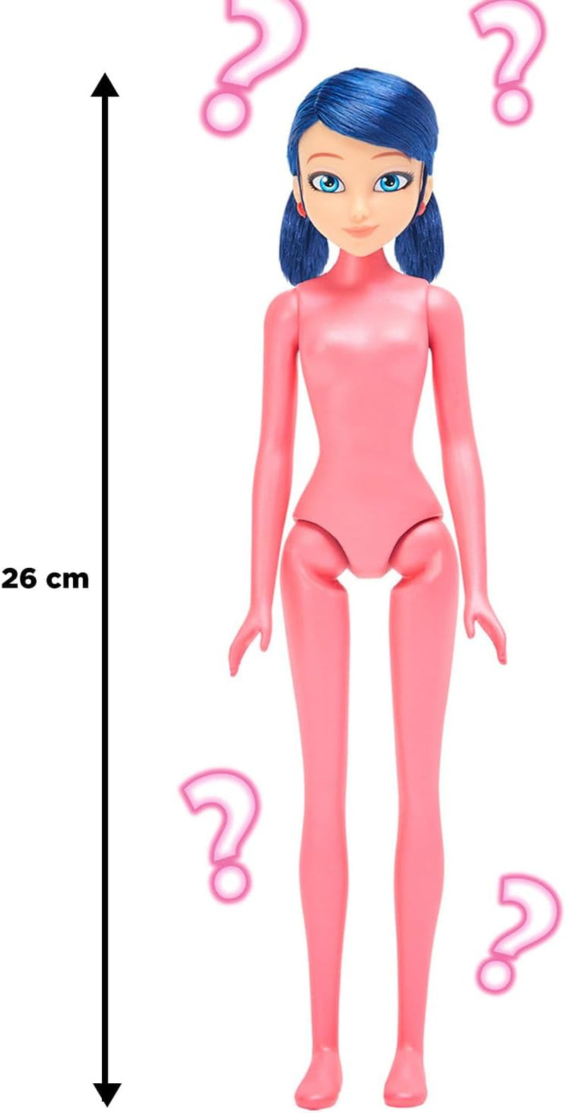 Bandai - Miraculous Ladybug - Doll Marinette Colour Change Surprise - Păpușă articulată Miraculous, 26 Cm + 3 surprize - Model aleatoriu - P50390 Papusi Naty Shop