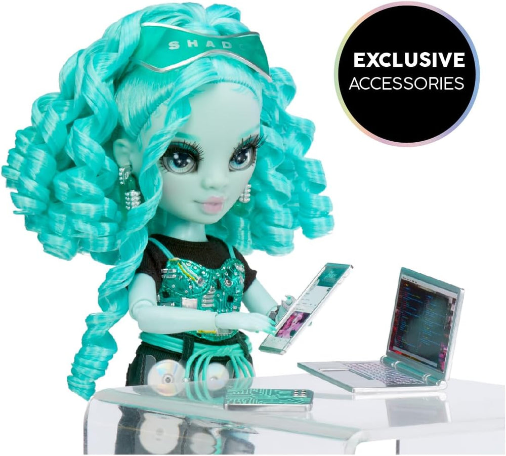Rainbow High Shadow High Series 3 - Berrie Skies - Poupée mannequin verte - Tenue tendance et plus de 10 accessoires de jeu colorés - Idéal pour les 4-12 ans et les collectionneurs