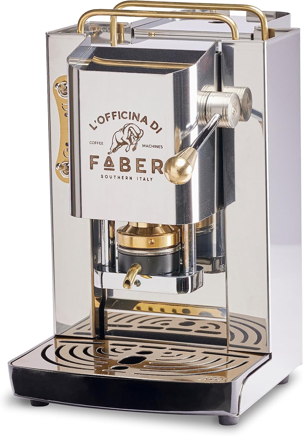 Machine à expresso Faber Pro Deluxe en laiton avec capsules en papier Ese 44 mm